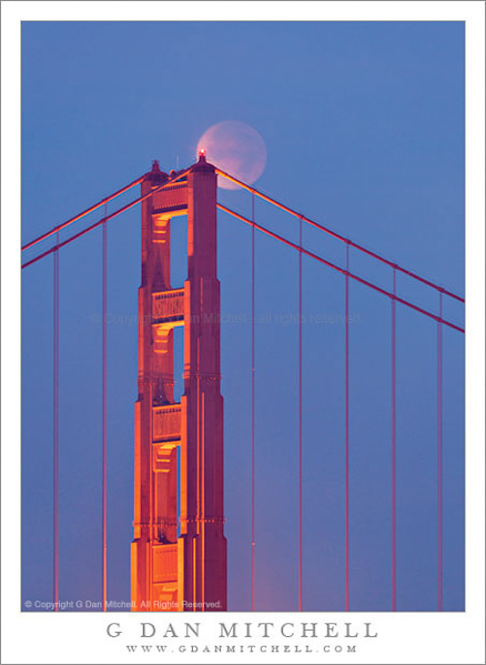 Golden Gate Bridge and Lunar Eclipse