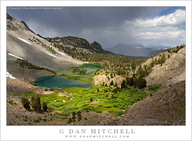 DuckPassLakes2005|08|05: Lakes below Duck Pass. Mammoth Lakes area. August 5, 2005. © Copyright G Dan Mitchell