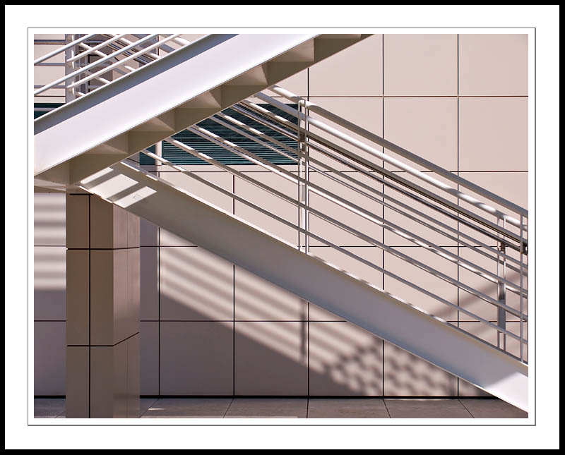 GettyStairs2004|06|20: Stairs. Getty Museum. June 20, 2004. © Copyright G Dan Mitchell.