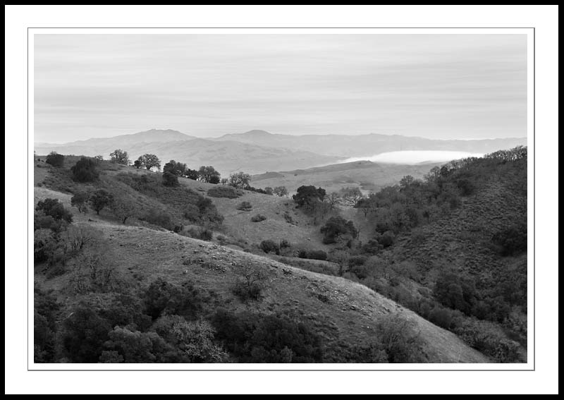 HamiltonFogClouds2006|01|28: Mt. Hamilton, Fog, and Clouds. Almaden Quicksilver Park. January 28, 2006. &copy; Copyright G Dan Mitchell.