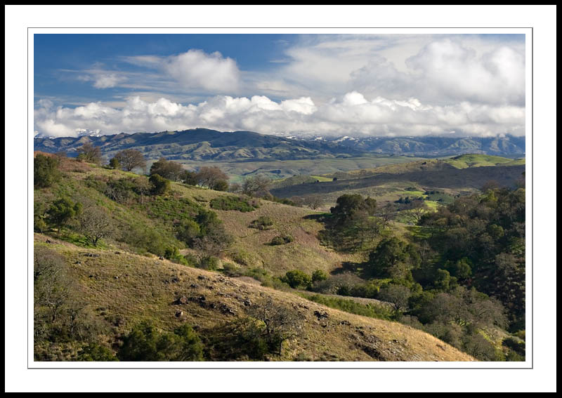 HamiltonSnow2006|02|18: Snow and Clearing Clouds Over the Diablo Range. Almaden Quicksilver Park. February 18, 2006. &copy; Copyright G Dan Mitchell.
