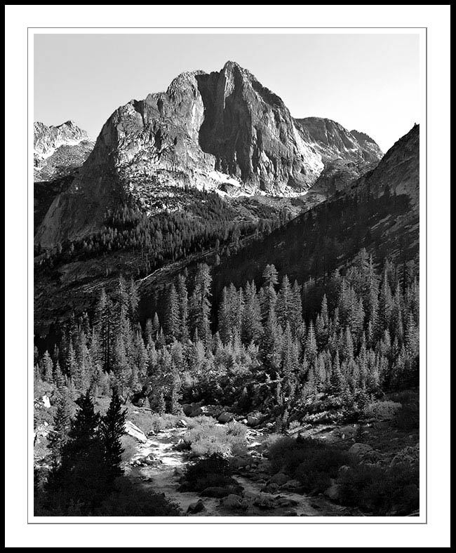 LeConteCanyonBW2004|07|12: Le Conte Canyon. Kings Canyon National Park. July 12, 2004. © Copyright Dan Mitchell.