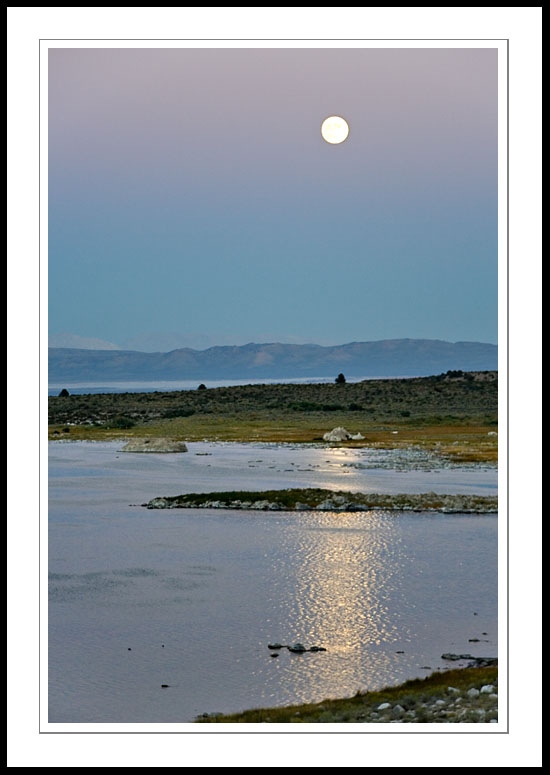 MonoMoon01-2005|09|16: Moonrise #1. Mono Lake. September 16. 2005. © Copyright G Dan Mitchell.