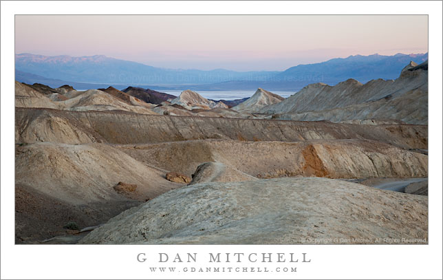Dawn, Twenty Mule Team Canyon, Death Valley Dawn, Twenty Mule Team Canyon, Death Valley