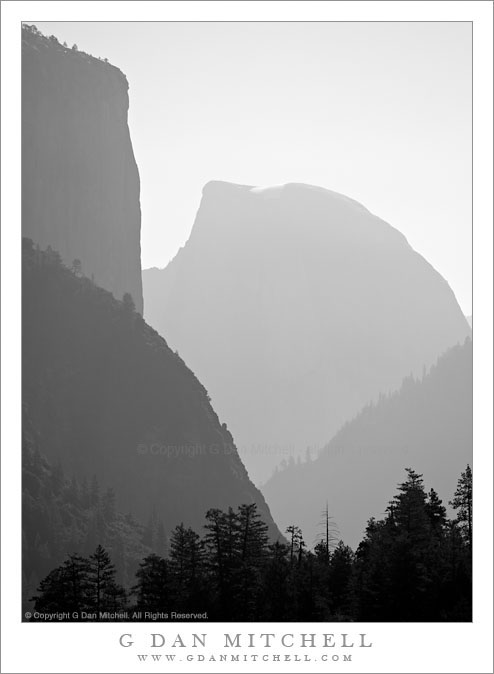 Half Dome and El Capitan, Morning Light Half Dome and El Capitan, Morning Light