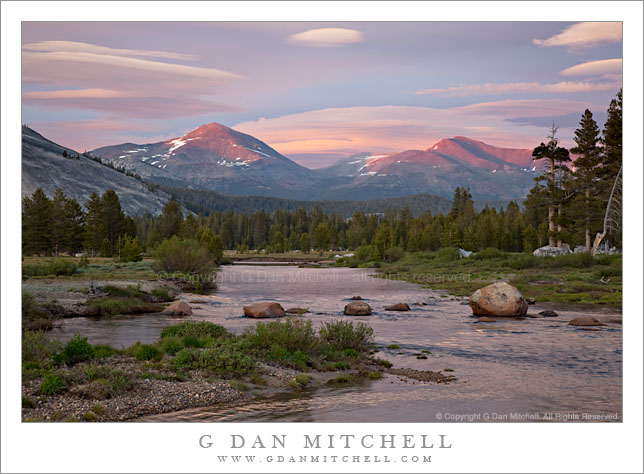 Dusk, Mounts Dana and Gibbs, Tuolumne Meadows Dusk, Mounts Dana and Gibbs, Tuolumne Meadows