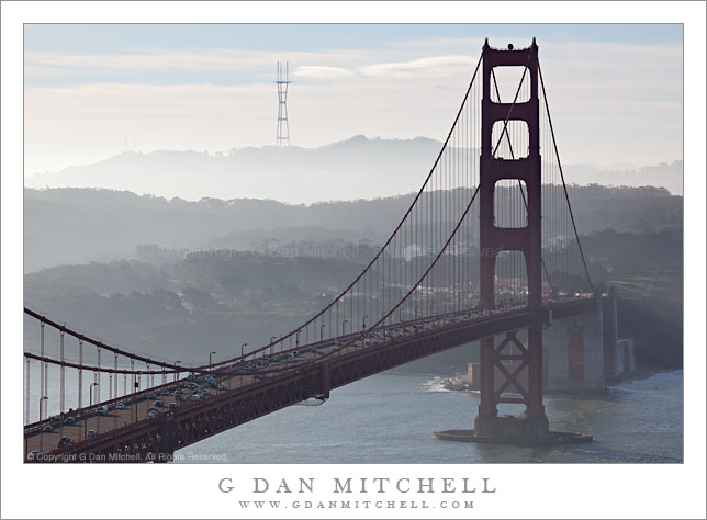 Sutro Tower and Golden Gate Bridge South Tower, Morning Sutro Tower and Golden Gate Bridge South Tower, Morning
