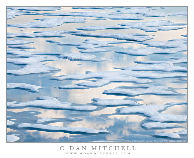 Evening Clouds Reflected in Melt-Water Pools