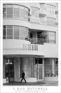 Walking Man in Suit, Portside Building