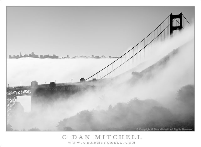 golden gate bridge fog. Bridge. Clearing Fog