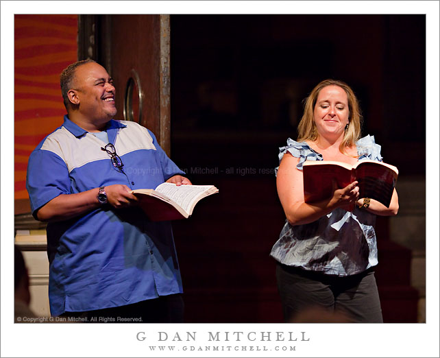 Dennis Blackwell (Don Alfonso) and Jennifer Aylmer (Despina), "Così fan tutte: Some Assembly Required" Dennis Blackwell (Don Alfonso) and Jennifer Aylmer (Despina), "Così fan tutte: Some Assembly Required"