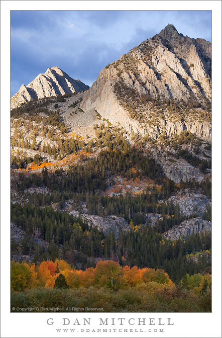 Autumn Aspens and Peaks Above North Lake, Morning Autumn Aspens and Peaks Above North Lake, Morning