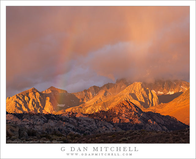 Sunrise Rainbow and Virga Above the Buttermilks