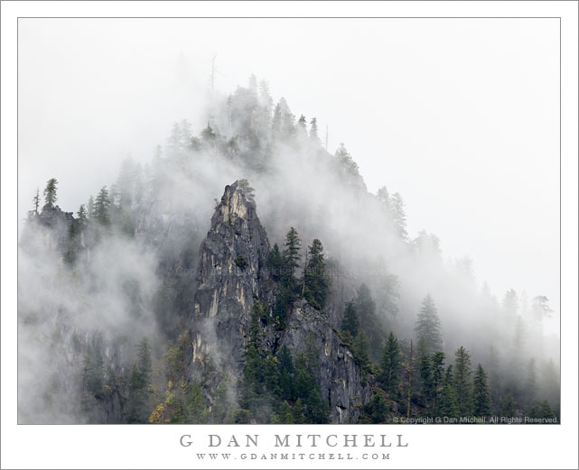 Mist Shrouded Spire, Yosemite Valley Mist Shrouded Spire, Yosemite Valley