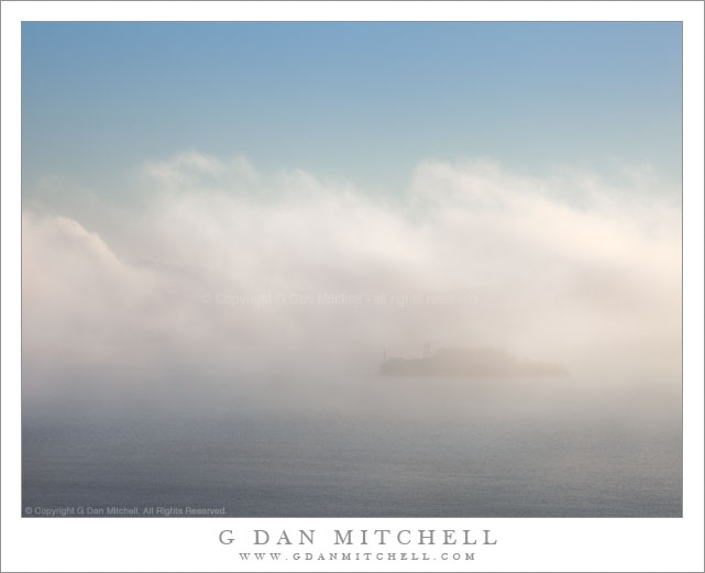 Alcatraz Island, San Francisco Bay Fog Alcatraz Island, San Francisco Bay Fog