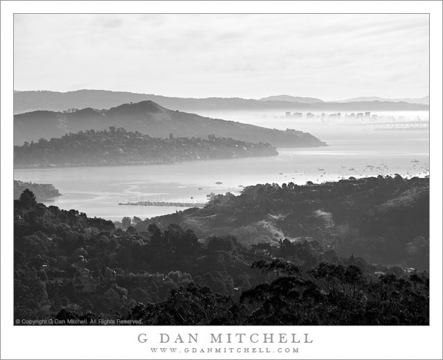 Richardson Bay and Tiburon, San Francisco Bay Morning Haze