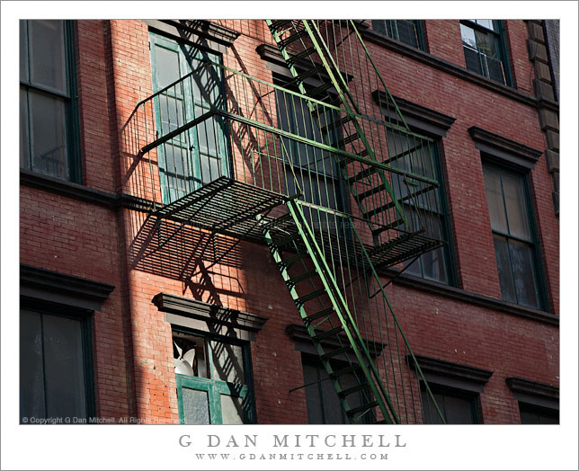Fire Escape Ladder, Brick Building Fire Escape Ladder, Brick Building