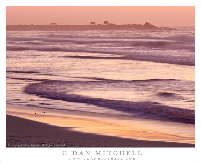 Winter Surf, Asilomar Beach, Twilight Winter Surf, Asilmar Beach, Twilight - Pacific Grove, California.