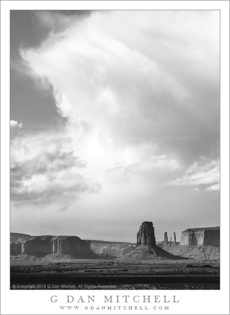 Approaching Storm, Monument Valley - A storm front approaches the iconic towers of Monument Valley Navajo Tribal Park